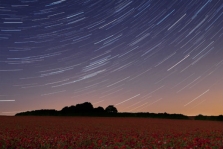 Star trails over Alresford, Hampshire