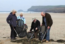 Nick Pickles (second from right) and members of his BeachCare Group