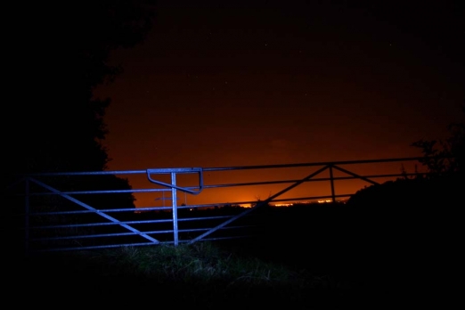 Skyglow is a problem even near rural towns like Market Bosworth