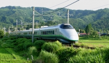 A bullet train in Japan