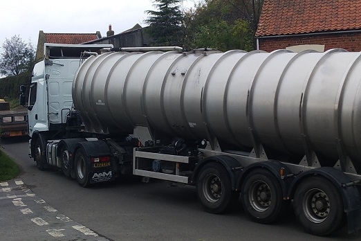 HGV on its way to fracking site in Kirby Misperton