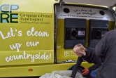 The Green Clean reverse vending machine in action